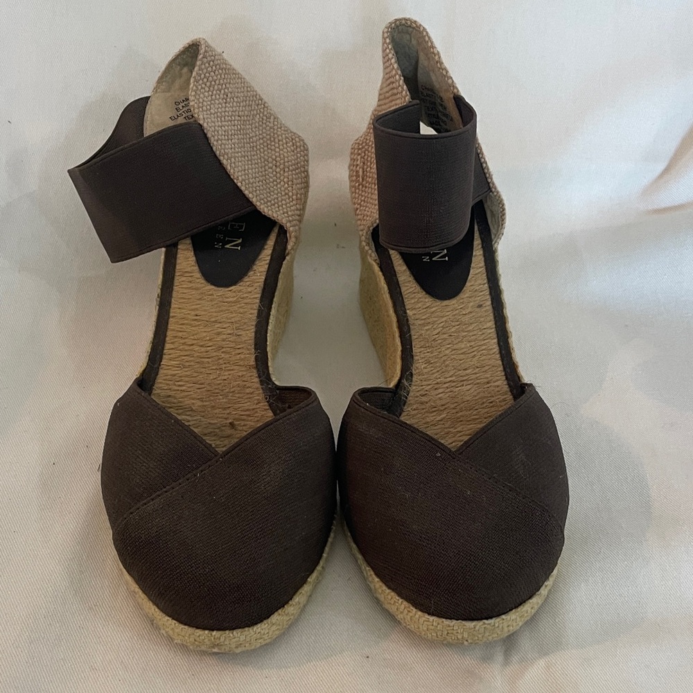 Ralph Lauren Dark Brown Espadrille Wedges